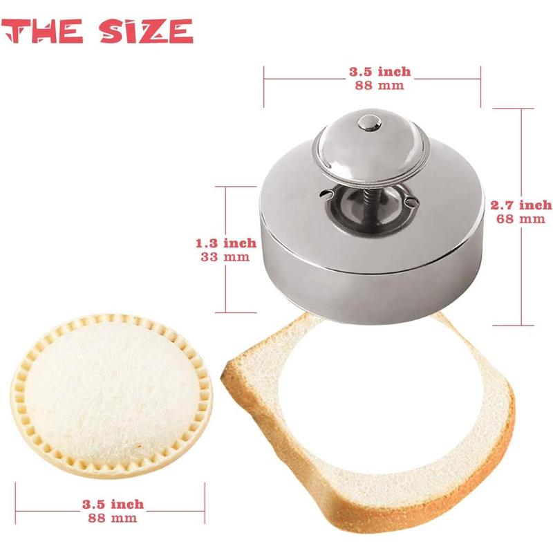Sandwich Cutter, Sandwich Cutter and Sealer, Sandwich Maker,Uncrustables Peanut Butter and Jelly Sandwiches Tool/PBJ Cutter, Uncrustable Sandwich Maker for Kids, for Thanksgiving/Christmas Day