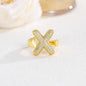 New 26 English letter rings fashionable chubby balloon letter rings with adjustable opening for women
