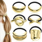 6 PCS Metal Hair Ties, Gold Hair Cuffs Ponytail Cuff Hair Elastic Gold Hair Accessories for Women the original paige poster advent  calendars