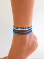 Boho Style Beaded Anklet (5pcs) for Women & Girls, Fashion Jewelry for Party, Daily Clothing Decor, Trendy All-match & Exquisite Jewelry for Birthday Gift