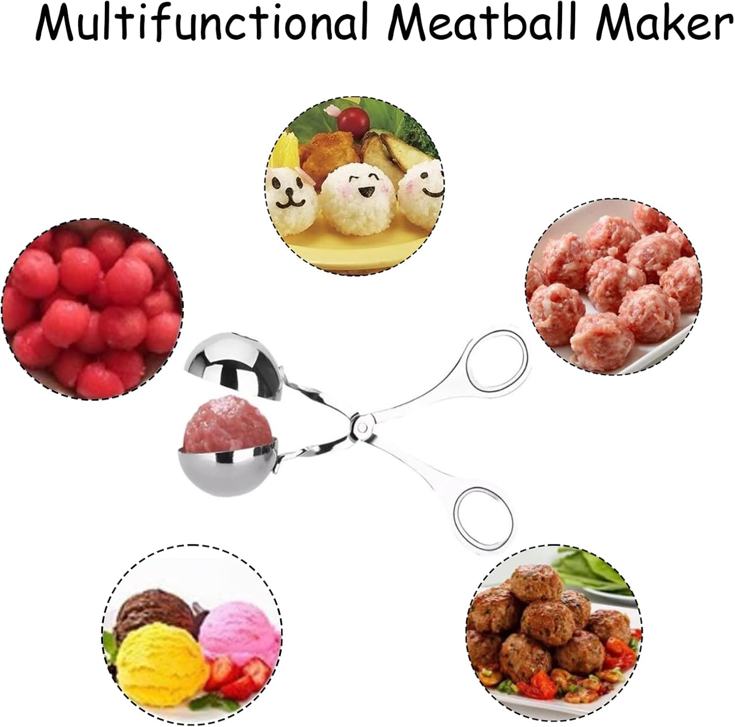 2pcs Stainless Steel Meatballs Maker TikTok Rice Ball Mold l Fried Pork Balls Household Tools Meatball Clip