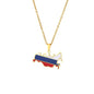 Hot selling creative world maps, national flags, necklaces, pendants,Women and men jewelry,tiktok shop