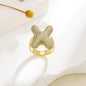 Bubble cute plump letter ring, elegant girl's first choice, fluffy name personalized fashion accessories, daily wear for parties and beaches, beautiful birthday Present, inlaid zircon sparkling girlfriend  Present Hypoallergenic Moissanite Bubble Letter