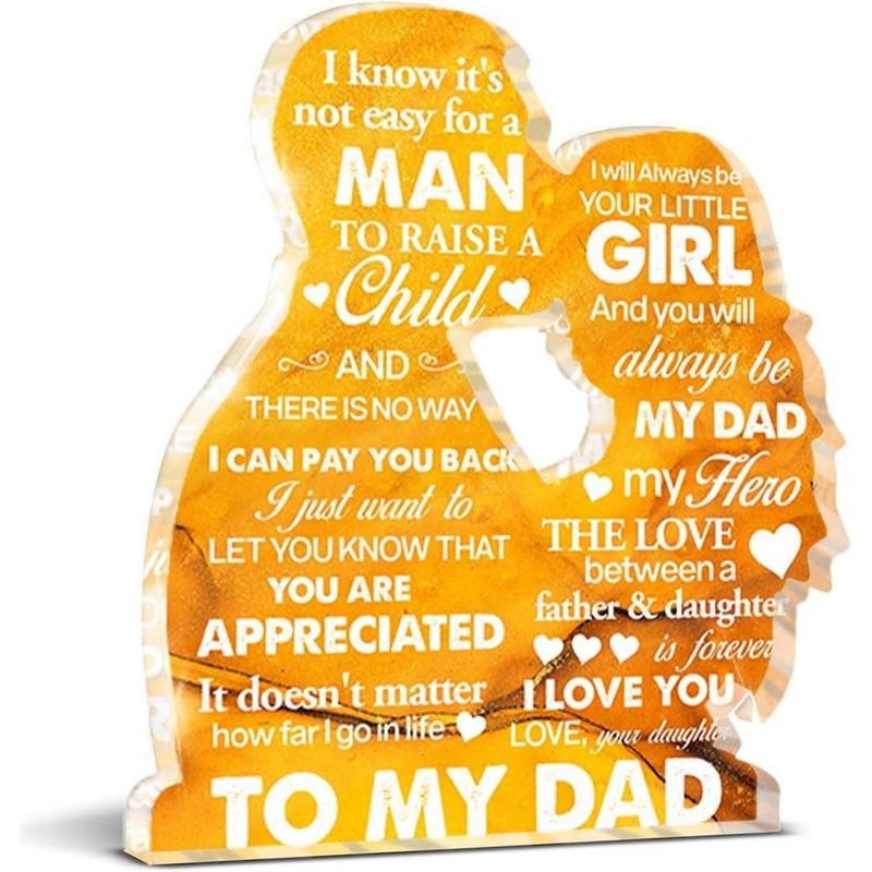 Gifts for Dad From Son, Thank You Gift for Dad Daddy Father Bonus Dad, Dad Birthday Father's Day Gift Ideas, Best Dad Acrylic Keepsake