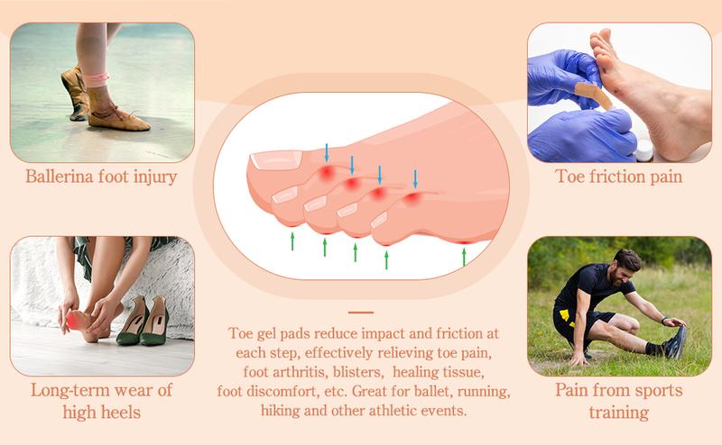 6 Pcs Toe Covers Toe Protectors for Women Silicone Toe Pouches Gel Pads Pointe Shoes Protectors Gel Sock Pads Ballet Dance Toe Caps with Breathable Hole for Ball of Foot Metatarsal(Beige)