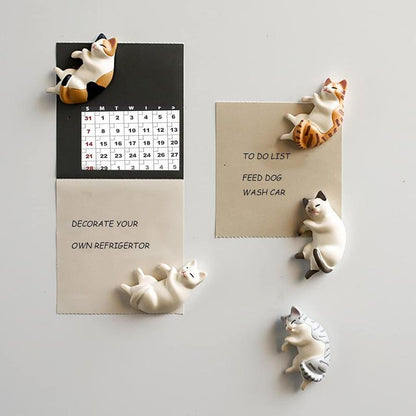 Cute 6 Pack Fun Cat Refrigerator Magnets Office Magnet Cute Magnets for Fridge 3D Cat Refrigerator Magnet Set 6 Pack,Decoration for Kitchen,House,Office,Whiteboard the original paige poster