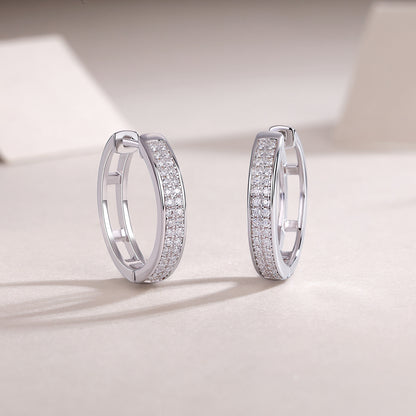 S925 Firefly Light Earrings Moissanite Hoop Earrings