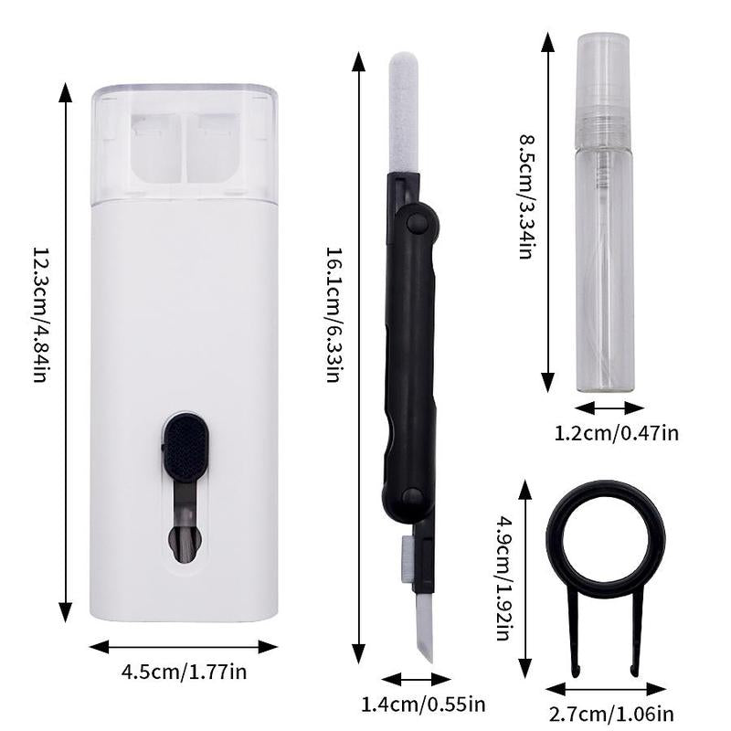 7-in-1 Keyboard Cleaning Tool, Multifunctional Dust Removal Brush for Phone, Earphone, Computer, Laptop, Watch, Camera, Lens