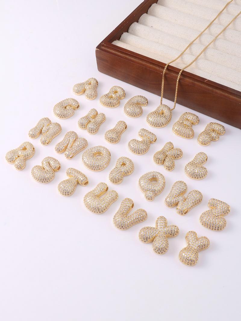 2 Pack Initial Necklace for Women & Girls, 14K Gold Plated Balloon Letter Pendant Necklace, Christmas Jewelry Gifts for Women Girls