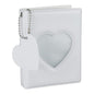 3" Mini Photo Album, Kpop Photocard Holder Book 32 Pockets, Photocard with Mirror-Like Photocard Binder, Love Heart Pendant Decor Gift Hollow