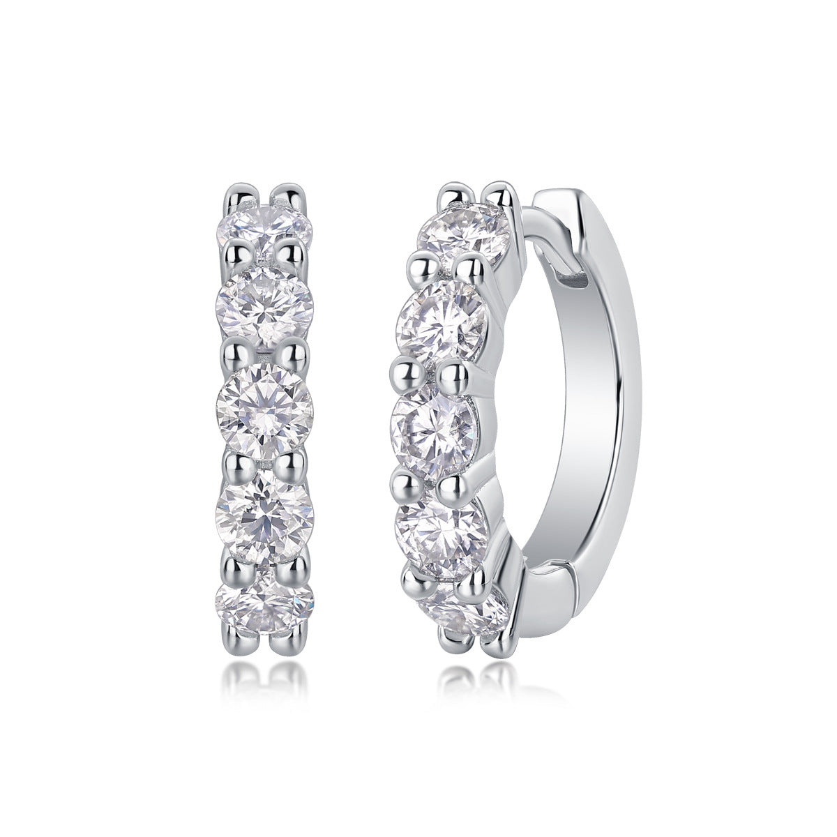 S925 Buddha Dawn Hoop Earrings Moissanite New Earrings