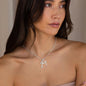 Crown cross/Cross Necklace 14k Gold Plated Double Cross Pendant CZ,Cubic Zirconia Cross Necklaces for Women Men Boy Jewelry Birthday Dainty Gifts Crown cross