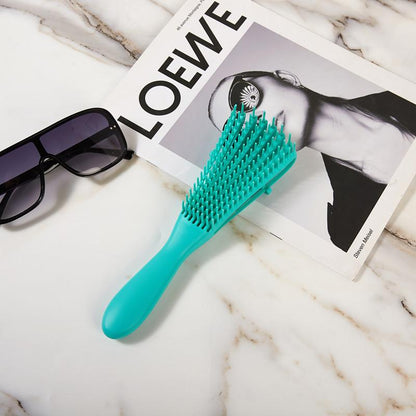 Eight-Claw Comb Hair Massage Straight Comb Shampoo and Smooth Hair Eight-Claw Vent Comb Tied-up Hair Modeling Big Curved Comb Haircare Heatless