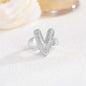 New 26 English letter rings fashionable chubby balloon letter rings with adjustable opening for women