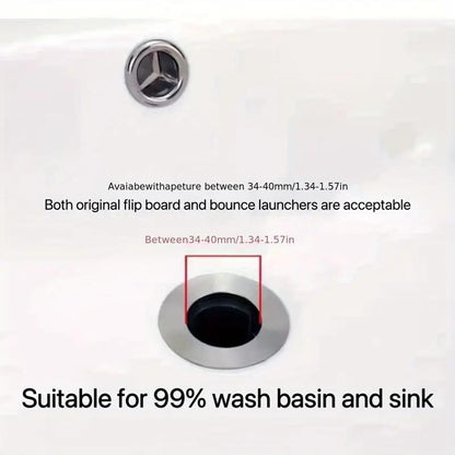 Round Bathroom Drain Stopper, Universal Bathroom Sink Plug, Anti-clog Drain Stopper, Press Type Bath Tub Plug, Bathroom Supplies