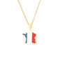 Hot selling creative world maps, national flags, necklaces, pendants,Women and men jewelry,tiktok shop