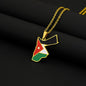 Hot selling creative world maps, national flags, necklaces, pendants,Women and men jewelry,tiktok shop