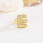 New 26 English letter rings fashionable chubby balloon letter rings with adjustable opening for women