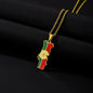 Hot selling creative world maps, national flags, necklaces, pendants,Women and men jewelry,tiktok shop