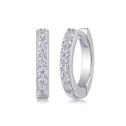 S925 Women's High-End Sweet Commuting Full Diamond Moissanite Earrings