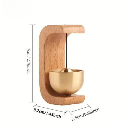Shopkeepers Bell for Door Opening, Magnetic Shopkeepers Bell Wood Doorbell Wind Chime for Refrigerator  Living Room Wooden Decoration