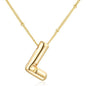 Letter Necklace Balloon Initial Necklaces for Women Girls Dainty Alphabet Pendant   Puffy Name Personalized Jewelry Gift Fashion Personality Jewelry For Girls Plated Gold Bubble Letter Necklace