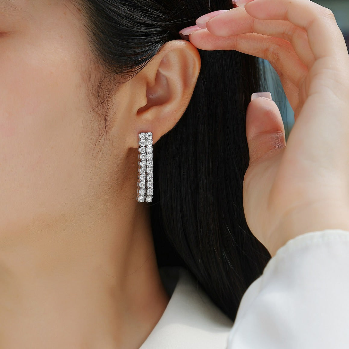 Luxury Moissanite Tassel Earrings for Women High-end S925 Earrings