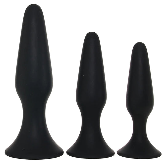 Silicone Anal Trainer Kit in Black