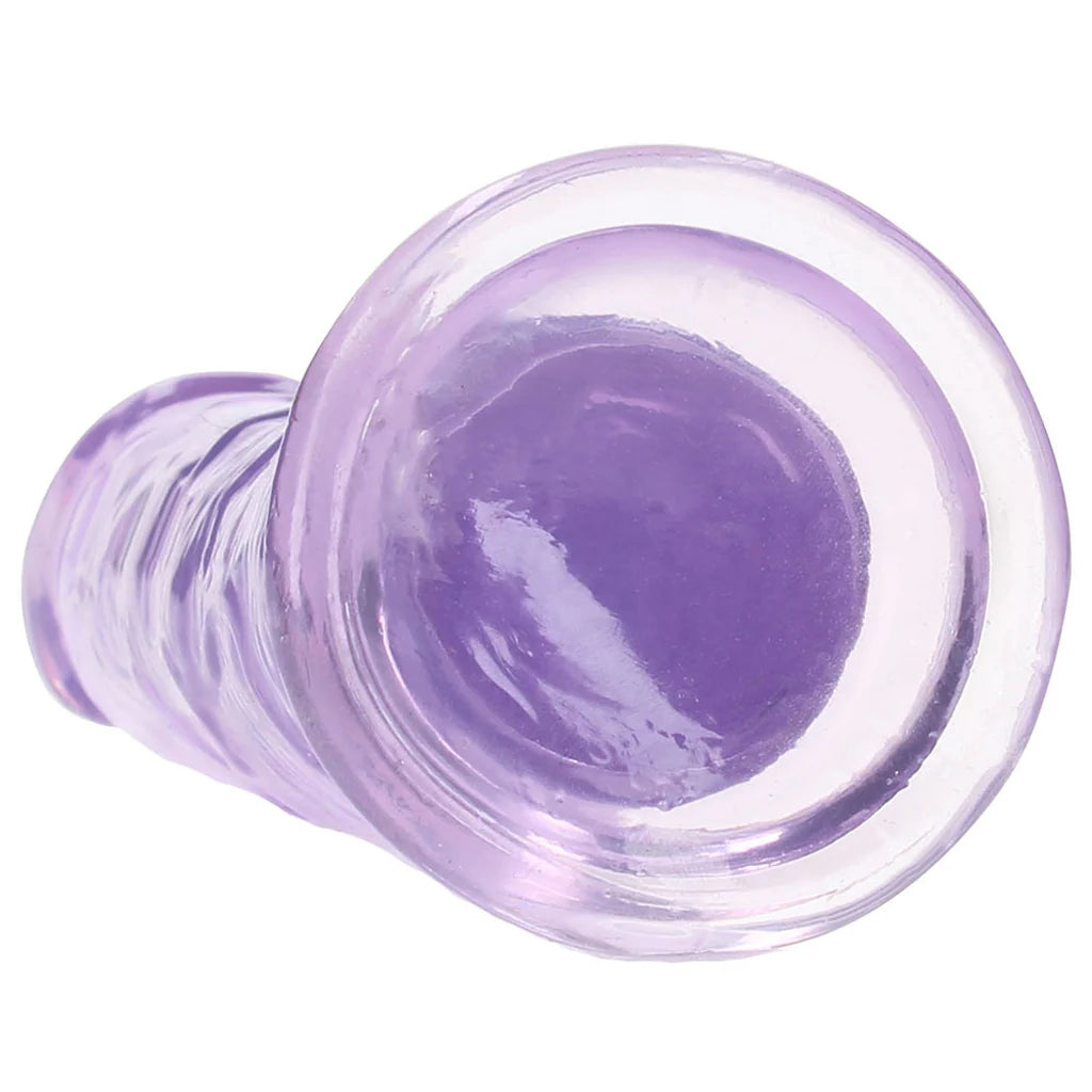 Crystal Clear Jelly 6 Inch Dildo in Purple
