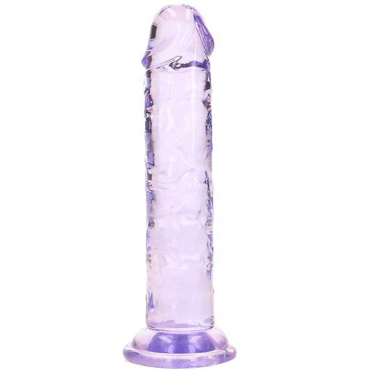 Crystal Clear Jelly 6 Inch Dildo in Purple